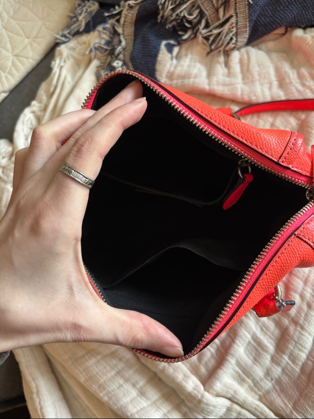 Coach Bright Poppy Handbag with Shoulder Strap - Picture 3 of 5